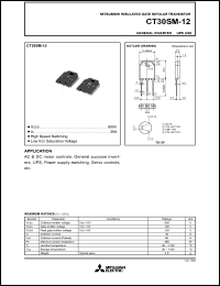 CT30SM-12 datasheet: 30A insulated gate bipolar transistor for general inverter ups use CT30SM-12