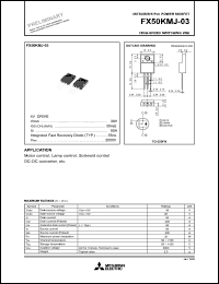 FX50KMJ-03 datasheet: 50A power mosfet for high-speed switching use FX50KMJ-03