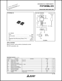 FX70KMJ-03 datasheet: 70A power mosfet for high-speed switching use FX70KMJ-03