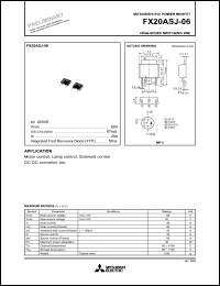 FX10ASJ-06 datasheet: 20A power mosfet for high-speed switching use FX10ASJ-06