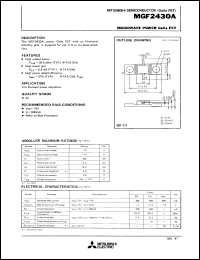 MGF2430A datasheet: 300 mA microwave power GaAs fet MGF2430A