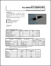 FU-39FU-39SPD-M1 datasheet: PD module for long wavelength band FU-39FU-39SPD-M1