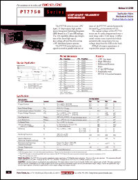 PT7756C datasheet:  6.6 TO 12.8VOUT 15AMP 24V-INPUT 