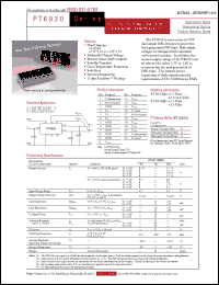 PT6931A datasheet:  3.3/2.5VOUT 25W 5V-INPUT ADJUSTABLE DUAL OUTPUT ISR, CU CASE PT6931A