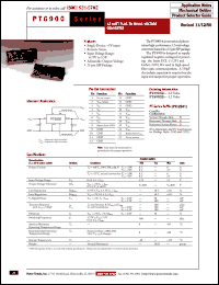 PT6902A datasheet:  (-)5.2VOUT 12W 5V-INPUT ADJUSTABLE PLUS TO MINUS VOLTAGE CONVERTER PT6902A