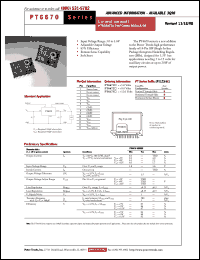 PT6673G datasheet:  12VOUT 3.3V-INPUT 20W BOOST ISR PT6673G