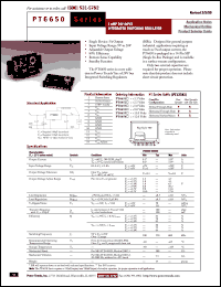 PT6656D datasheet:  12VOUT 4AMP 24V-INPUT ADJUSTABLE ISR PT6656D