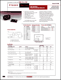 PT6604D datasheet:  3.6VOUT 9AMP 5V-INPUT ADJUSTABLE ISR PT6604D