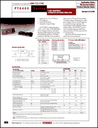 PT6406D datasheet:  1.8VOUT 3AMP 5V-INPUT ADJUSTABLE STEP-DOWN ISR PT6406D