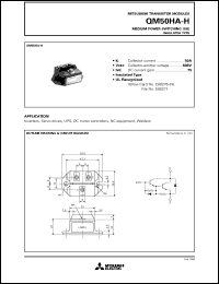 QM50HA-H datasheet: 50A - transistor module for medium power switching use, insulated type QM50HA-H