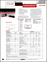 PT6304A datasheet:  12VOUT 3AMP WIDE INPUT ADJUSTABLE STEP-DOWN ISR PT6304A