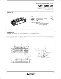 QM100HY-2H datasheet: 100A - transistor module for medium power switching use, insulated type QM100HY-2H