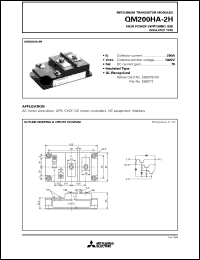 QM200HA-2H datasheet: 200A - transistor module for medium power switching use, insulated type QM200HA-2H