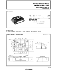 QM400HA-2HB datasheet: 400A - transistor module for medium power switching use, insulated type QM400HA-2HB