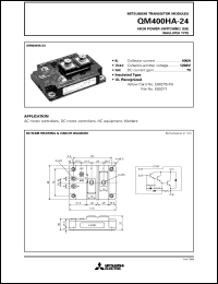 QM400HA-24 datasheet: 400A - transistor module for medium power switching use, insulated type QM400HA-24