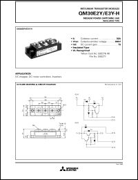 QM30E3Y-H datasheet: 30A - transistor module for medium power switching use, insulated type QM30E3Y-H