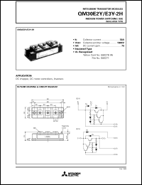 QM30E3Y-2H datasheet: 30A - transistor module for medium power switching use, insulated type QM30E3Y-2H