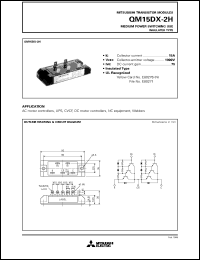 QM15DX-2H datasheet: 15A - transistor module for medium power switching use, insulated type QM15DX-2H
