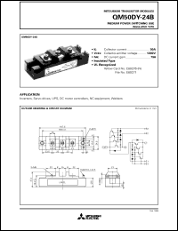 QM50DY-24B datasheet: 50A - transistor module for medium power switching use, insulated type QM50DY-24B