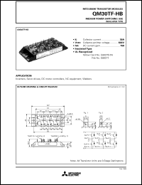 QM30TF-HB datasheet: 30A - transistor module for medium power switching use, insulated type QM30TF-HB