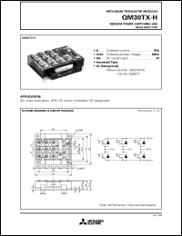 QM30TX-H datasheet: 30A - transistor module for medium power switching use, insulated type QM30TX-H