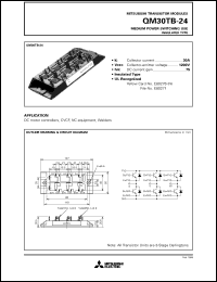 QM30TB-24 datasheet: 30A - transistor module for medium power switching use, insulated type QM30TB-24