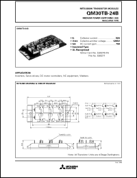 QM30TB-24B datasheet: 30A - transistor module for medium power switching use, insulated type QM30TB-24B