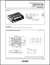 QM75TF-HB datasheet: 75A - transistor module for medium power switching use, insulated type QM75TF-HB