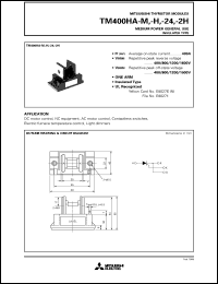 TM400HA-24 datasheet: 400A - transistor module for medium power switching use, insulated type TM400HA-24