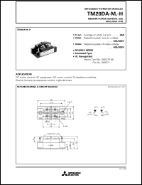 TM20DA-M datasheet: 20A - transistor module for medium power general use, insulated type TM20DA-M
