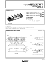 TM130CZ-H datasheet: 130A - transistor module for medium power general use, insulated type TM130CZ-H