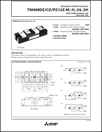 TM400PZ-M datasheet: 400A - transistor module for medium power general use, insulated type TM400PZ-M