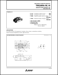 TM20RA-M datasheet: 20A - transistor module for medium power general use, insulated type TM20RA-M