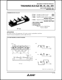 TM200RZ-24 datasheet: 200A - transistor module for medium power general use, insulated type TM200RZ-24