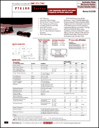 PT6103C datasheet:  12VOUT 1AMP WIDE INPUT ADJUSTABLE STEP-DOWN ISR PT6103C