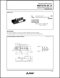 RM15TA-H datasheet: 30A - transistor module for medium power general use, insulated type RM15TA-H