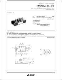 RM20TA-2H datasheet: 40A - transistor module for high voltage medium power general use, insulated type RM20TA-2H