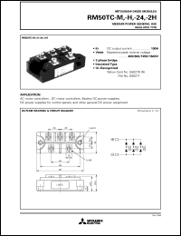 RM50TC-H datasheet: 100A - transistor module for medium power general use, insulated type RM50TC-H