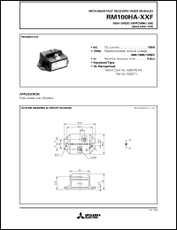 RM100HA-XXF datasheet: 100A - transistor module for high speed switching use, insulated type RM100HA-XXF