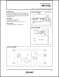 M57916L datasheet: Hybrid IC for driving transistor modules M57916L
