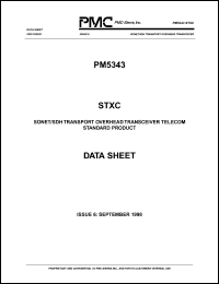 PM5343-RI datasheet: Sonet/SDH transport overhead transceiver telecom standard product PM5343-RI