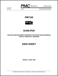 PM7345-RI datasheet: Saturn user-network interface for ATM plesiochronous digital hierarchy datacom PM7345-RI