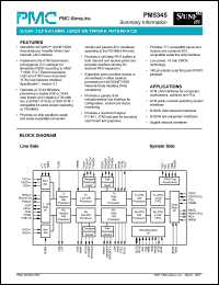 PM5345 datasheet: S/UNI-155 Saturn user network interface PM5345