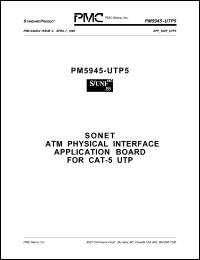 PM5945-UTP5 datasheet: Sonet ATM physical interface application board PM5945-UTP5