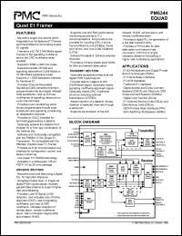 PM6344 datasheet: Quad E1 framer PM6344