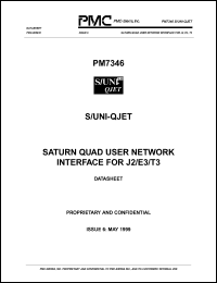 PM7346 datasheet: Saturn quad user network interface for J2/E3/T3 PM7346