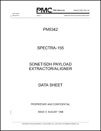 PM5342-BI datasheet: Sonet/SDH payload extractor/aligner PM5342-BI