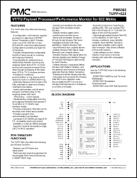 PM5363 datasheet: VT/TU payload processor/performance monitor for 622 Mbit/s PM5363