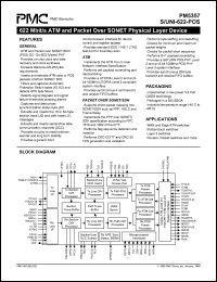 PM5357 datasheet: 622Mbit/s ATM and packet over Sonet PM5357