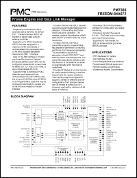 PM7385 datasheet: Frame engine and data link manager PM7385